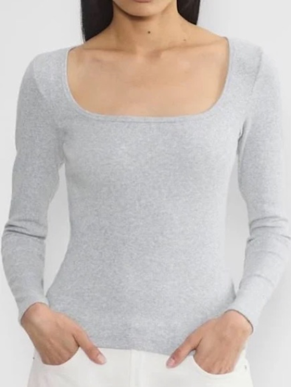 Aritzia HomeStretch Rib Squareneck Top